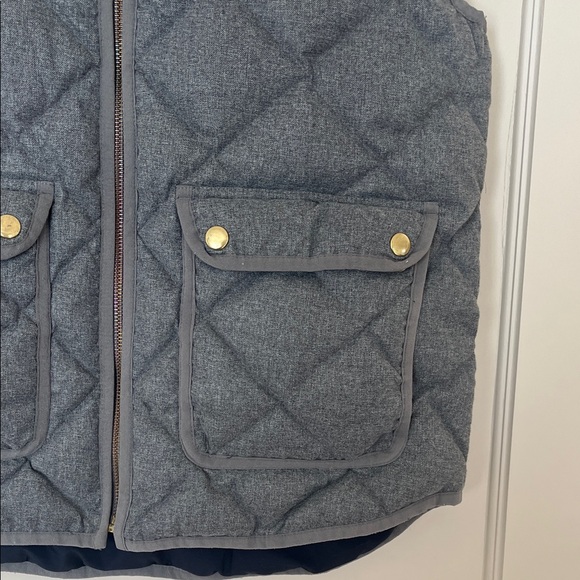 J. Crew Charcoal Quilted Vest - Picture 3 of 6